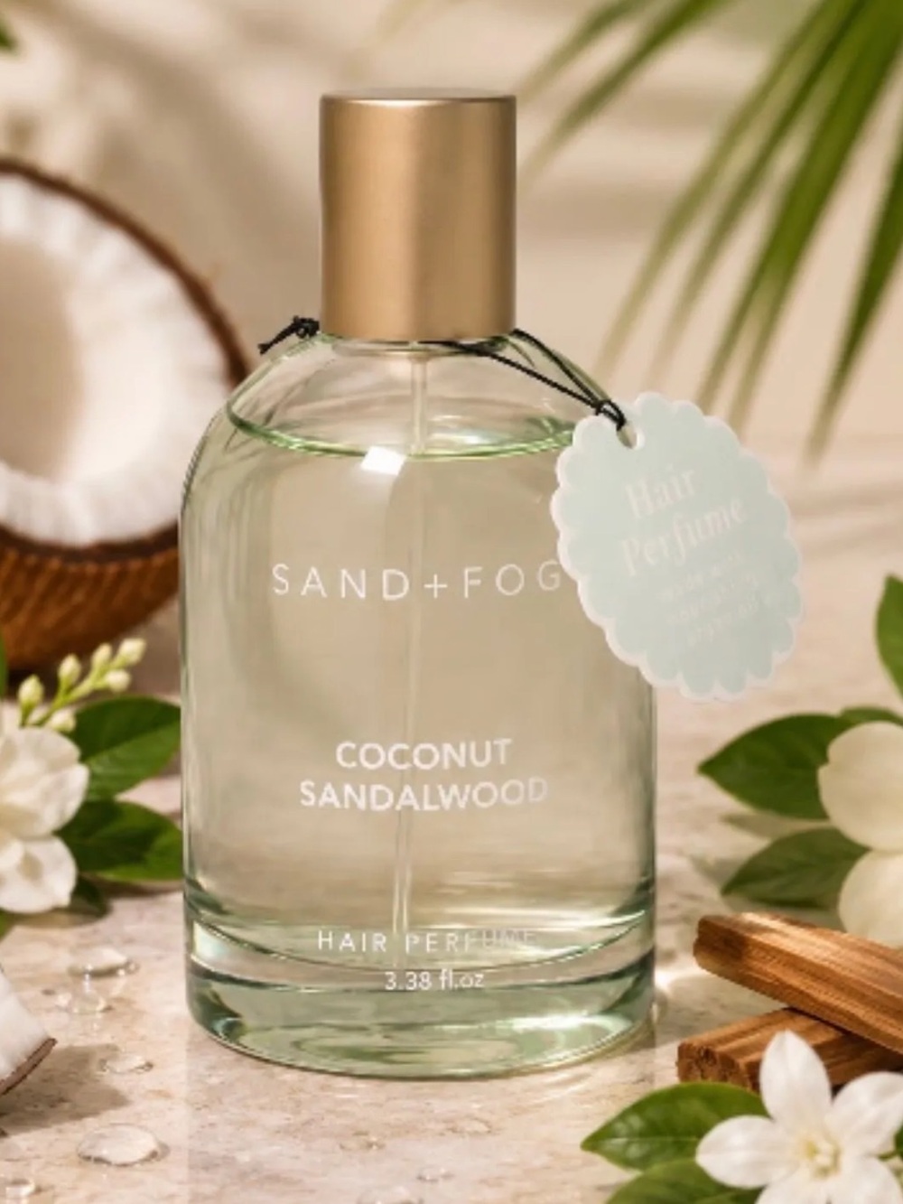 Coconut Sandalwood Hair Perfume - Gold Cap